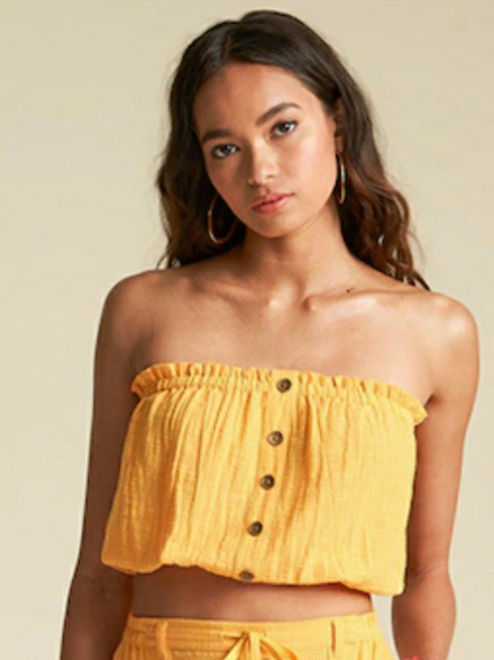 Spring Rays Orange Strapless Crop Top Billabong X Sincerely Jules